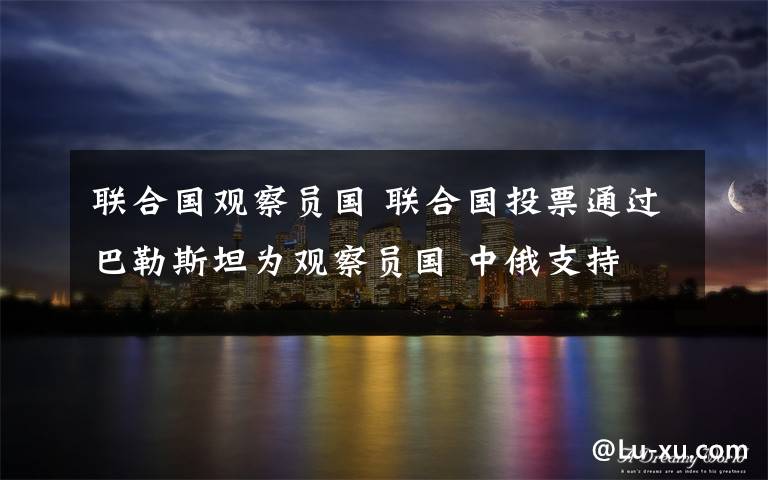 联合国观察员国 联合国投票通过巴勒斯坦为观察员国 中俄支持