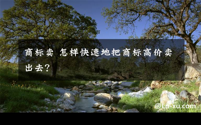 商标卖 怎样快速地把商标高价卖出去？