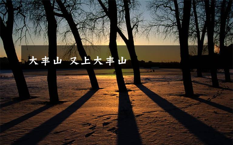 大丰山 又上大丰山