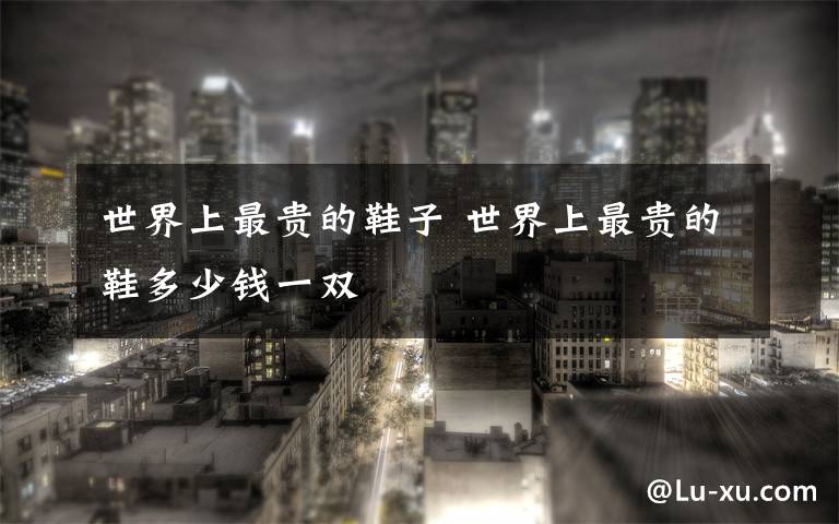 世界上最贵的鞋子 世界上最贵的鞋多少钱一双