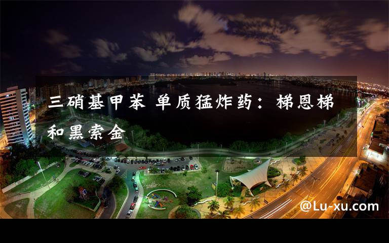 三硝基甲苯 单质猛炸药：梯恩梯和黑索金