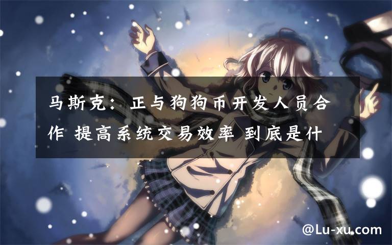 马斯克:正与狗狗币开发人员合作 提高系统交易效率 到底是什么状况?