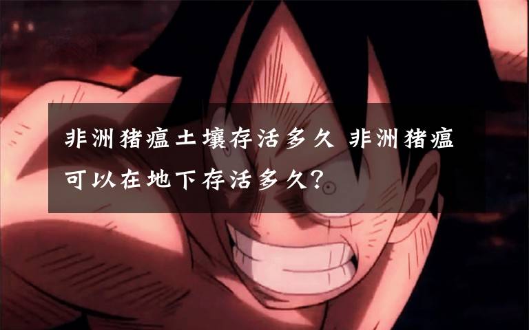 非洲猪瘟土壤存活多久 非洲猪瘟可以在地下存活多久?