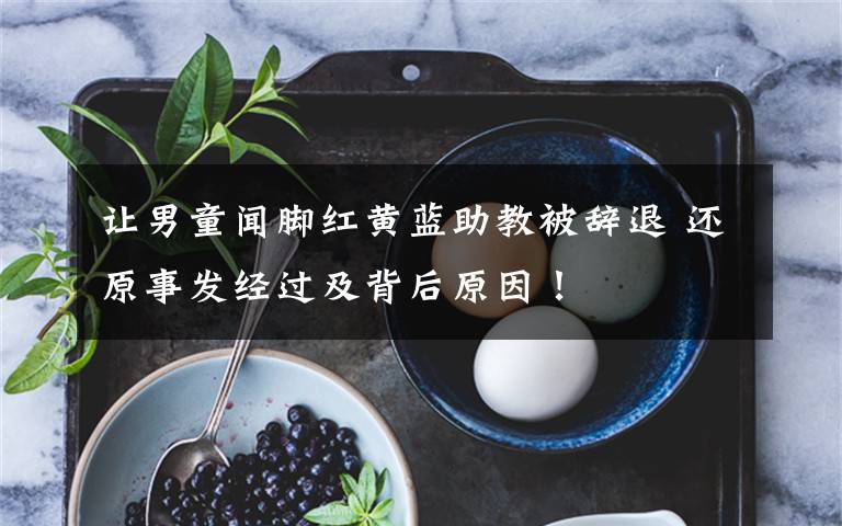 让男童闻脚红黄蓝助教被辞退 还原事发经过及背后原因!