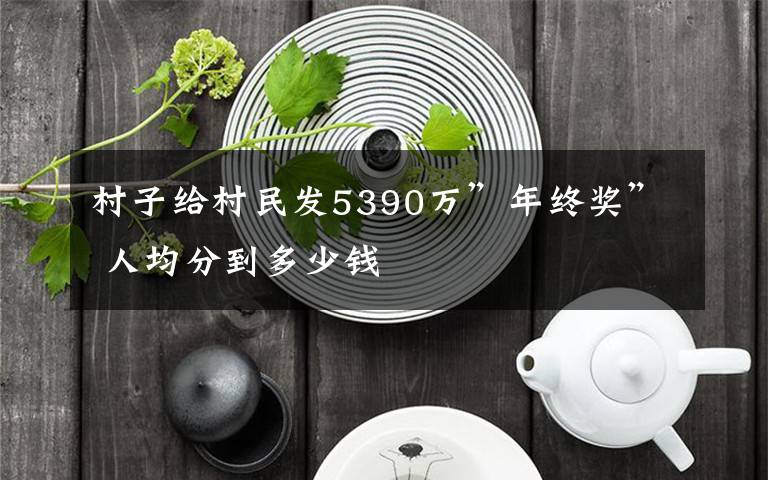村子给村民发5390万”年终奖” 人均分到多少钱