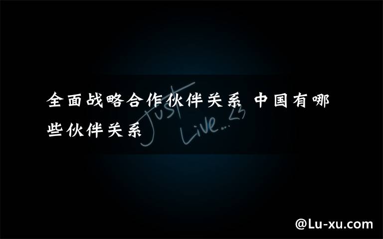 全面战略合作伙伴关系 中国有哪些伙伴关系