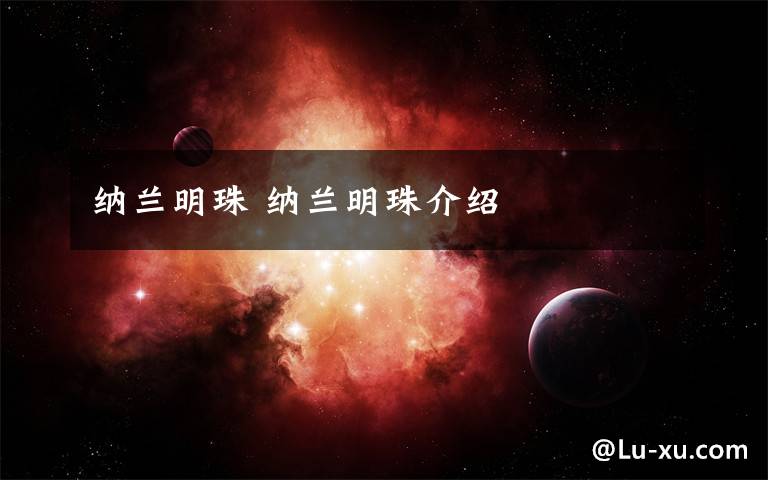 纳兰明珠 纳兰明珠介绍