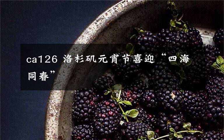 ca126 洛杉矶元宵节喜迎“四海同春”