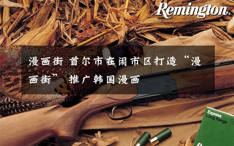 漫画街 首尔市在闹市区打造“漫画街” 推广韩国漫画