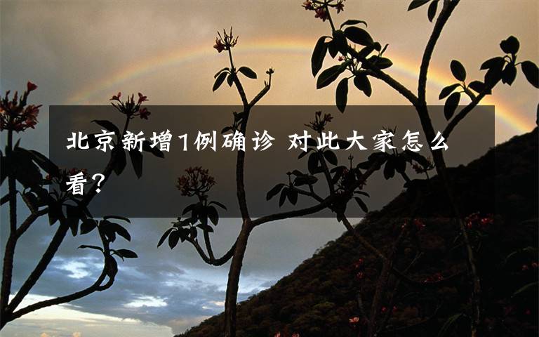 北京新增1例确诊 对此大家怎么看?