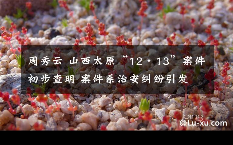 周秀云 山西太原“12·13”案件初步查明 案件系治安纠纷引发