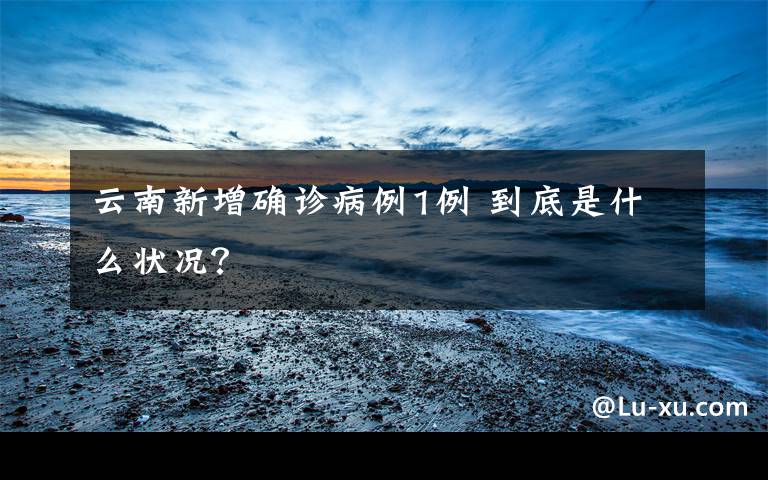 云南新增确诊病例1例 到底是什么状况?