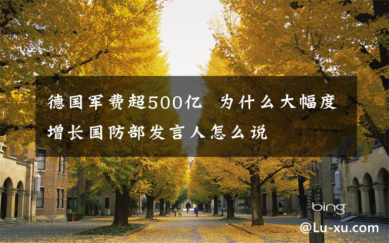 德国军费超500亿 为什么大幅度增长国防部发言人怎么说