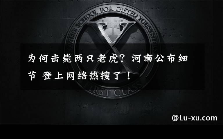 为何击毙两只老虎?河南公布细节 登上网络热搜了!