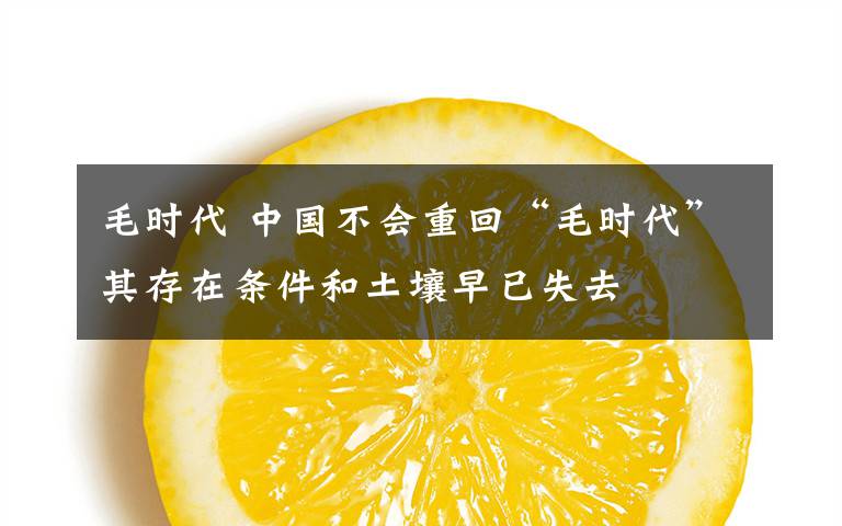 毛时代 中国不会重回“毛时代”其存在条件和土壤早已失去