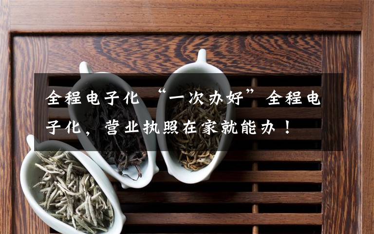 全程电子化 “一次办好”全程电子化,营业执照在家就能办!