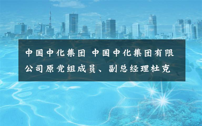 中国中化集团 中国中化集团有限公司原党组成员、副总经理杜克平落马!