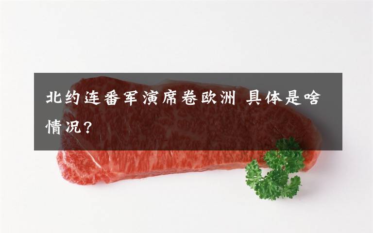 北约连番军演席卷欧洲 具体是啥情况?