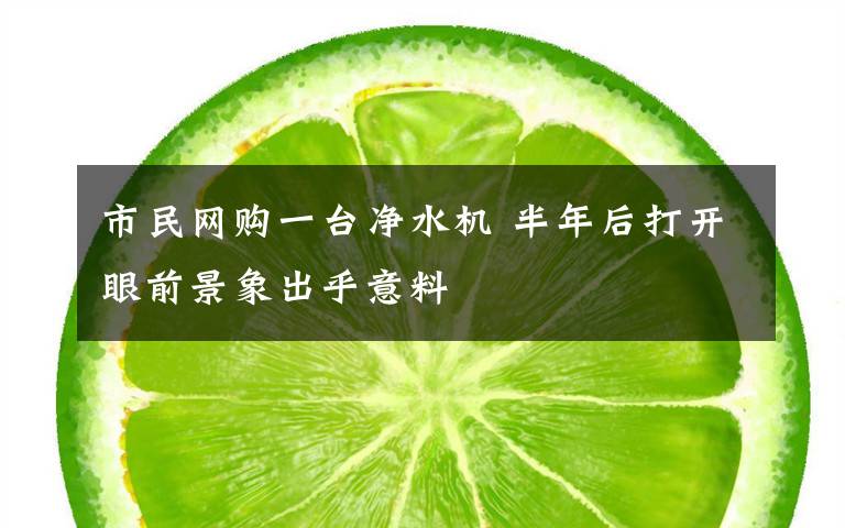 市民网购一台净水机 半年后打开眼前景象出乎意料