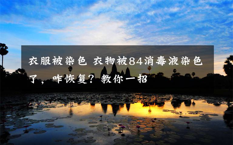 衣服被染色 衣物被84消毒液染色了,咋恢复?教你一招
