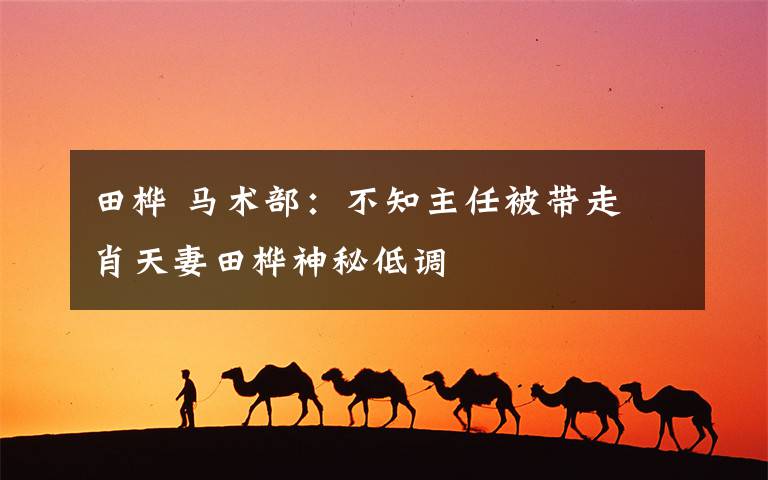 田桦 马术部：不知主任被带走 肖天妻田桦神秘低调