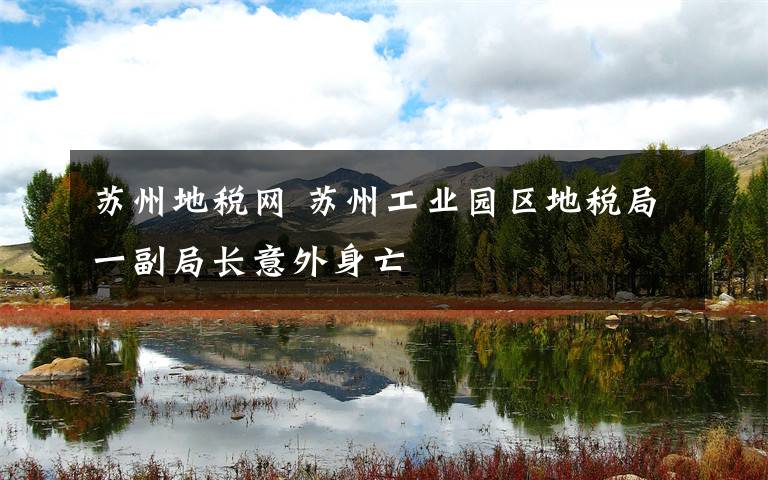 苏州地税网 苏州工业园区地税局一副局长意外身亡