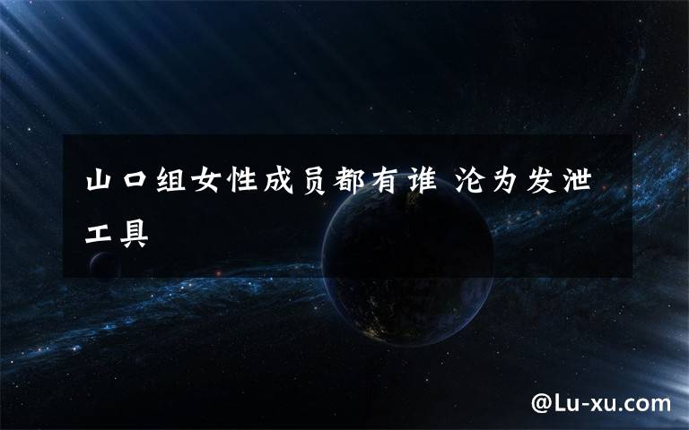 山口组女性成员都有谁 沦为发泄工具