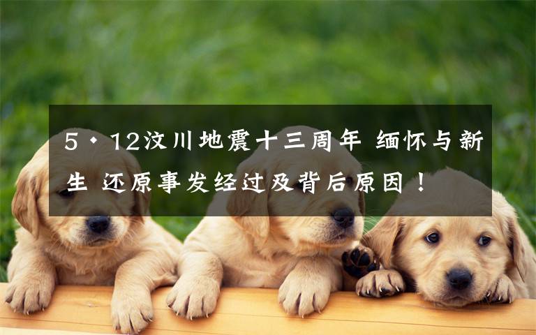 5·12汶川地震十三周年 缅怀与新生 还原事发经过及背后原因!