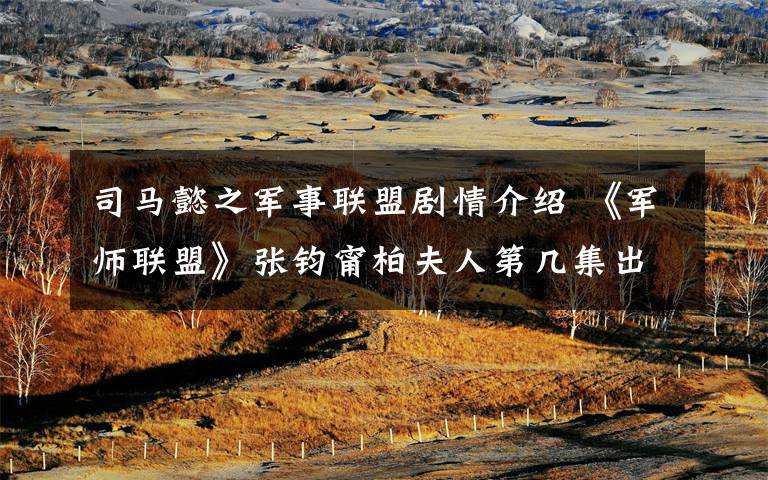 司马懿之军事联盟剧情介绍 《军师联盟》张钧甯柏夫人第几集出现 《军师联盟》司马懿喜欢柏灵筠吗