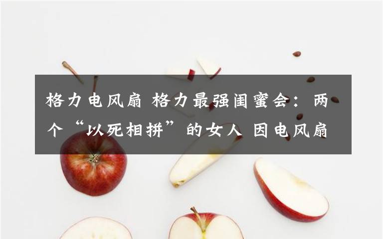 格力电风扇 格力最强闺蜜会:两个“以死相拼”的女人 因电风扇而起的情谊