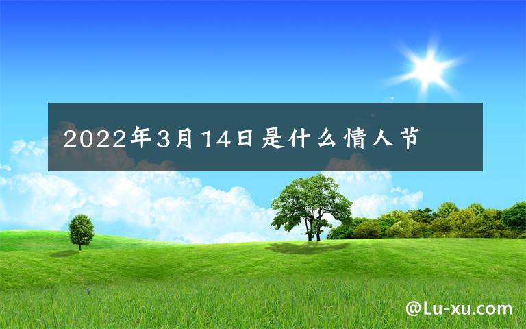 2022年3月14日是什么情人节
