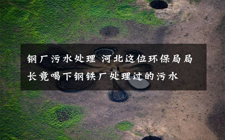 钢厂污水处理 河北这位环保局局长竟喝下钢铁厂处理过的污水