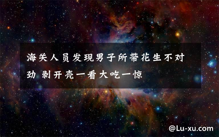 海关人员发现男子所带花生不对劲 剥开壳一看大吃一惊