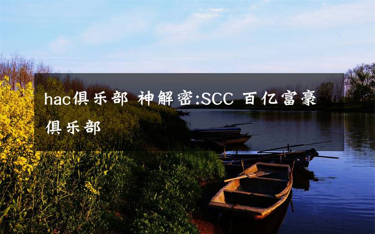 hac俱乐部 神解密:SCC 百亿富豪俱乐部