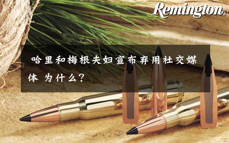 哈里和梅根夫妇宣布弃用社交媒体 为什么?