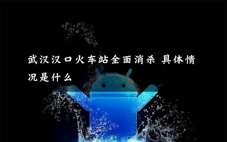 武汉汉口火车站全面消杀 具体情况是什么