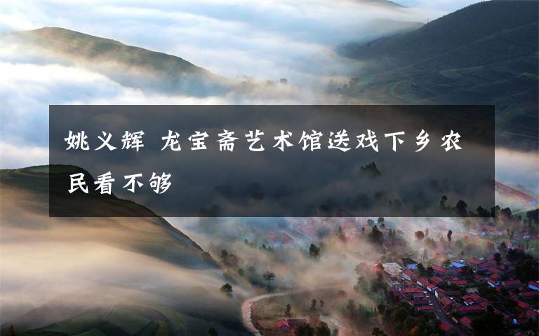 姚义辉 龙宝斋艺术馆送戏下乡农民看不够