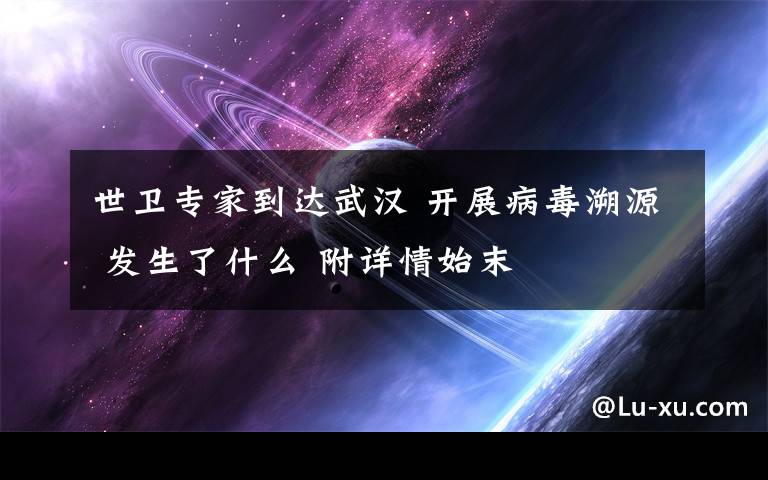 世卫专家到达武汉 开展病毒溯源 发生了什么 附详情始末