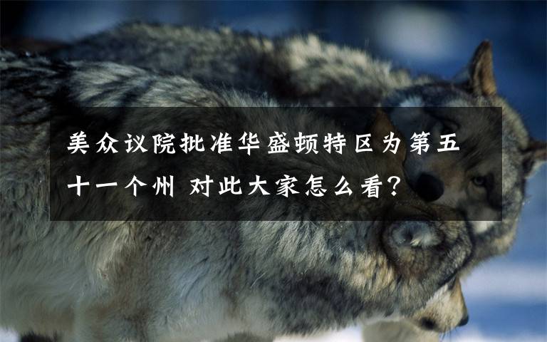 美众议院批准华盛顿特区为第五十一个州 对此大家怎么看?