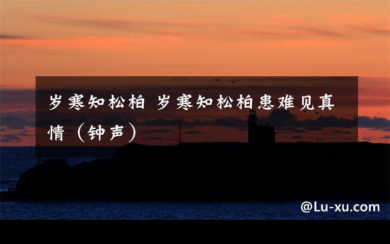岁寒知松柏 岁寒知松柏患难见真情(钟声)