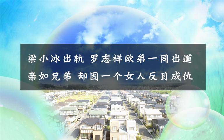梁小冰出轨 罗志祥欧弟一同出道亲如兄弟 却因一个女人反目成仇