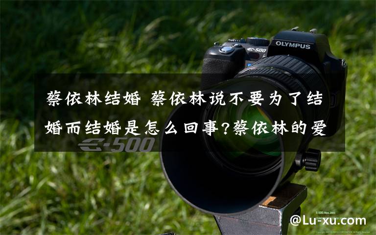 蔡依林结婚 蔡依林说不要为了结婚而结婚是怎么回事?蔡依林的爱情观