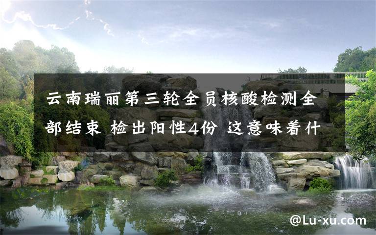 云南瑞丽第三轮全员核酸检测全部结束 检出阳性4份 这意味着什么?