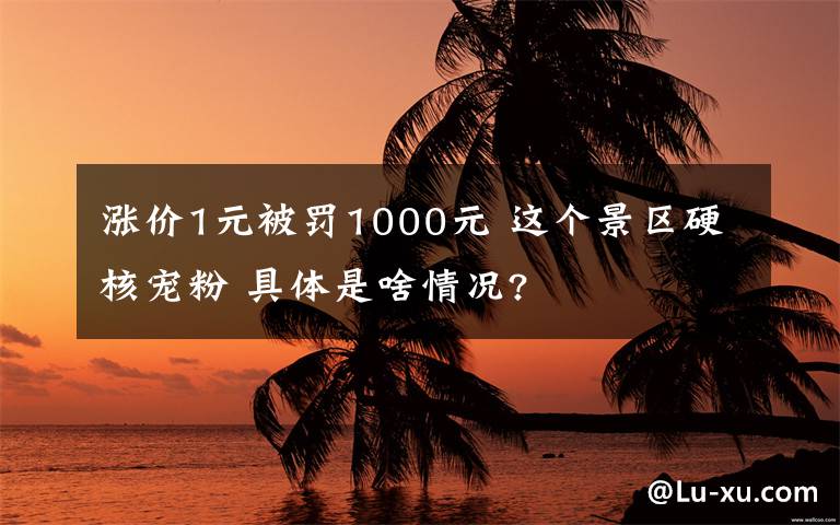 涨价1元被罚1000元 这个景区硬核宠粉 具体是啥情况?