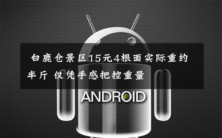  白鹿仓景区15元4根面实际重约半斤 仅凭手感把控重量