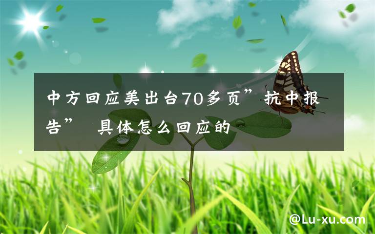 中方回应美出台70多页”抗中报告”  具体怎么回应的