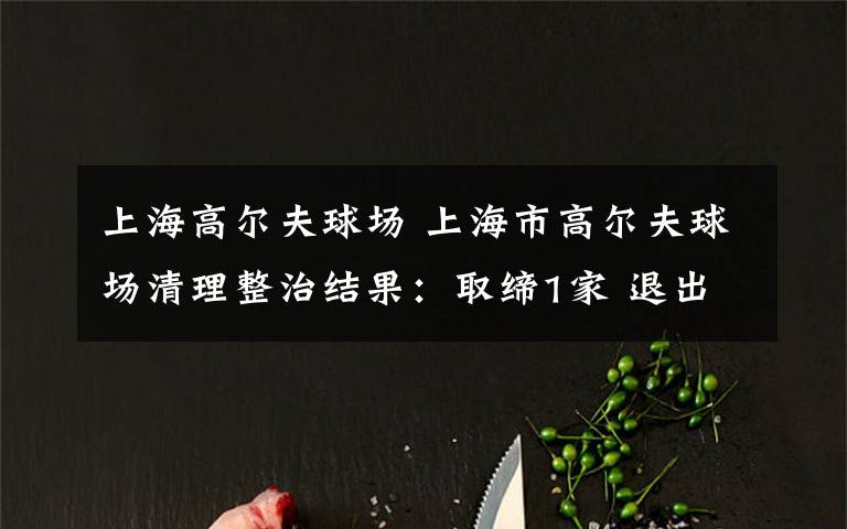 上海高尔夫球场 上海市高尔夫球场清理整治结果:取缔1家 退出3家