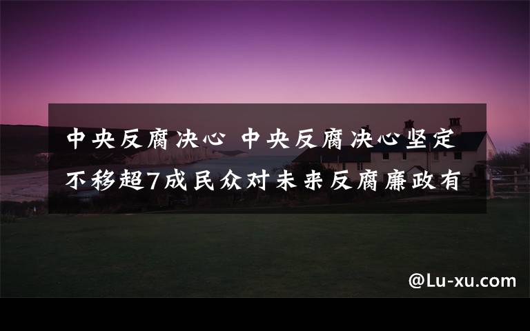 中央反腐决心 中央反腐决心坚定不移超7成民众对未来反腐廉政有信心