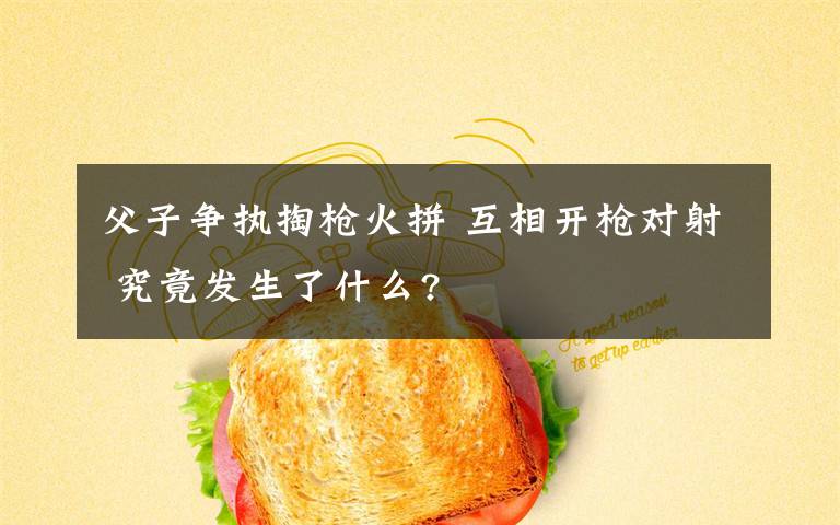 父子争执掏枪火拼 互相开枪对射 究竟发生了什么?