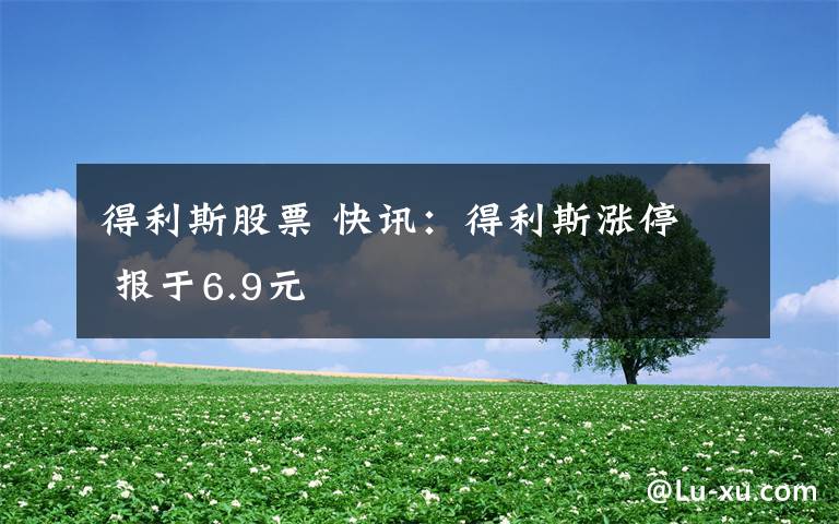 得利斯股票 快讯:得利斯涨停 报于6.9元